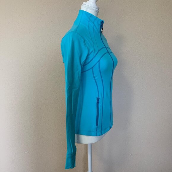 Lululemon Define Jacket in bright turquoise blue - Picture 2 of 4